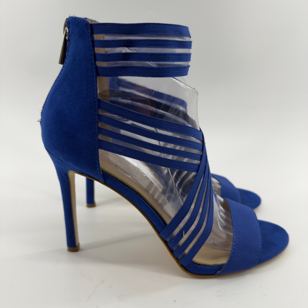 Jessica Simpson Jivero Royal Blue Elastic Strap Stiletto Sandals 9.5M